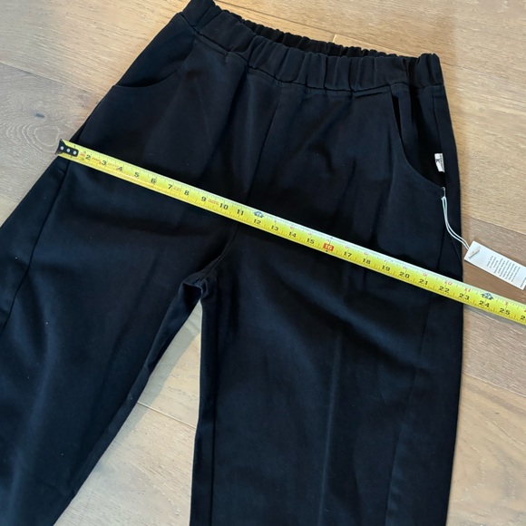 Le Bon Shoppe ARC Pants Barrel Wide Leg 100% cotton pull on Black Canvas Large - Picture 11 of 14